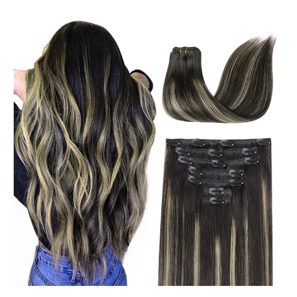 20 inch goo goo human hair clip-in extensions! PLEASE CONSULT BEFORE PURCHASING